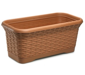 UCSAN Skrzynka balkonowa z podstawką RATTAN 7 l