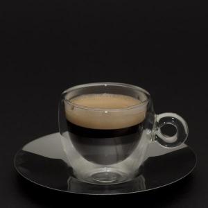 Filiżanki termiczne do espresso 2 szt. + podstawki - Luigi Bormioli
