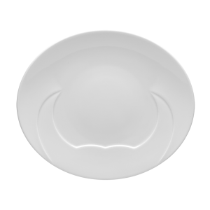 LUBIANA RITA Półmisek Owalny Na Przekąski 30,5 cm Biały Porcelana Do Steków
