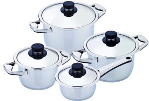 Zestaw 4 garnków Europe z pokrywami (rondel 14/8, garnki 18/11, 20/13, 22/15) - Zest for Life