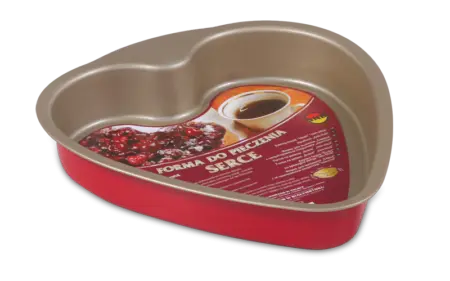 SNB Forma do pieczenia SERCE ZŁOTO - CZERWONA