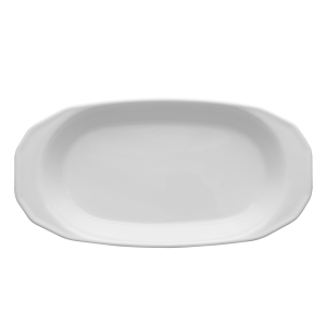 LUBIANA MERKURY Półmisek Owalny Na Przekąski 21,5 cm Biały Porcelana Biała