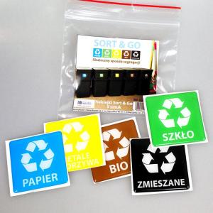 Zestaw 5 naklejek na kosze 'Sort&Go' BRABANTIA