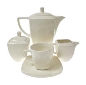 Serwis kawowy Hiruni Ecru 12 os/27 el KAROLINA