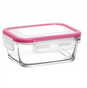 Szklany pojemnik na lunch z silikonowym zapięciem 400 ml Fresco LAV