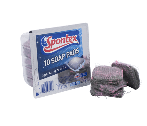 Czyścik metalowy, nasączony Soap Pads 8 szt. SPONTEX
