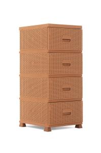 Komoda-regał 4 szuflady Beż Rattan