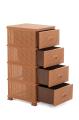 Komoda-regał 4 szuflady Beż Rattan