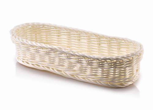 Koszyk na sztućce Biały Polirattan MONDEX