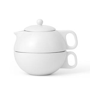 Filiżanka i dzbanek z zaparzaczem do herbaty Jaimi biały Viva Scandinavia