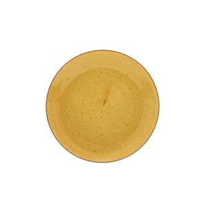 LUBIANA BOSS Talerz Deserowy Płytki 1 Szt. Kolory Ziemi Żółty 20,5 cm