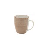 LUBIANA Kubek porcelanowy 380 ml na kawę herbatę Kolory ziemi Brązowy