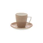 LUBIANA KOLORY ZIEMI Filiżanka Ze Spodkiem Do Kawy Herbaty 200 ml/14 cm