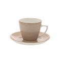 Filiżanka ze spodkiem 350 ml/17,5 cm Kolory ziemi Beżowy Lubiana