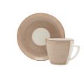 Filiżanka ze spodkiem 350 ml/17,5 cm Kolory ziemi Beżowy Lubiana