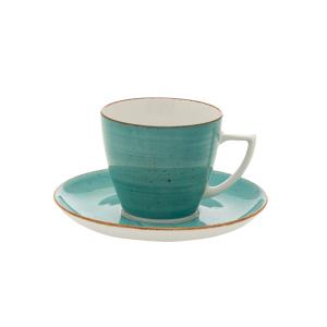 LUBIANA BEATA Filiżanka Ze Spodkiem Zestaw Do Kawy Herbaty 350 ml 17,5 cm