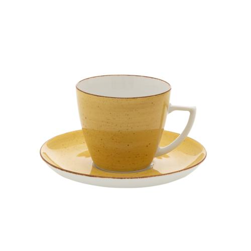 Filiżanka ze spodkiem 350 ml/17,5 cm Kolory ziemi Żółty Lubiana