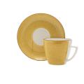 Filiżanka ze spodkiem 350 ml/17,5 cm Kolory ziemi Żółty Lubiana