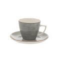 Filiżanka ze spodkiem Beata/Dorota Kolory ziemi Siwy Lubiana 350 ml/17.5 cm