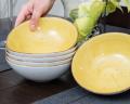 Talerz głęboki 18 cm Kolory ziemi Żółty Lubiana
