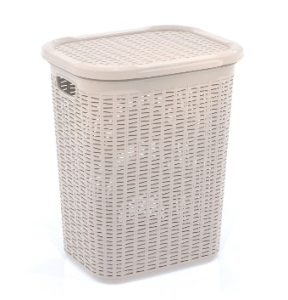 Kosz na pranie Rattan 50 l Kremowy Ucsan