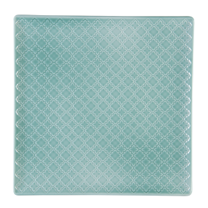 LUBIANA MARRAKESZ Talerz Deserowy Płytki 1 Szt. 17 cm Porcelanowy Turkusowy