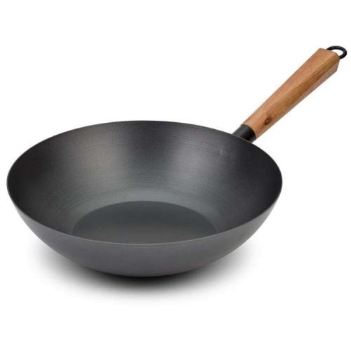 Patelnia Wok kantoński 30 cm Stal węglowa Nava
