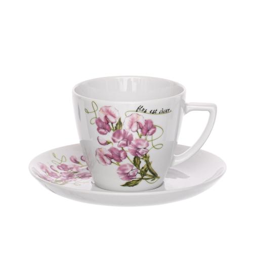 Filiżanka ze spodkiem 350 ml/17,5 cm Beata/Dorota Kwiat Grochu 6768 Lubiana