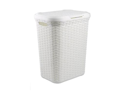 Kosz na pranie Rattan 50 l Biały Ucsan