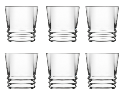 Komplet 6 szklanek do whisky 315 ml Elegan LAV