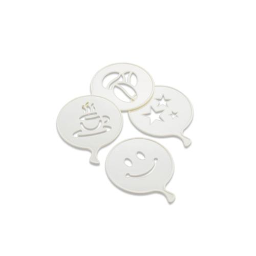 Szablony do dekorowania ciast 4 el. Kremowy Lux Plastic