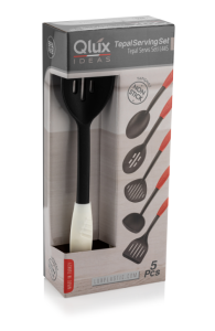 Komplet przyborów kuchennych 5 szt. Kremowy Lux Plastik