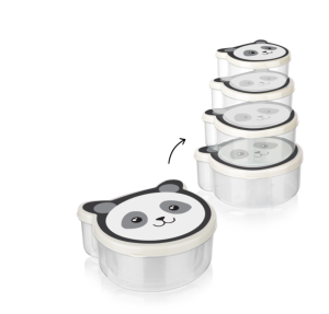 Komplet pojemników plastikowych 4 szt. Lux Plastic