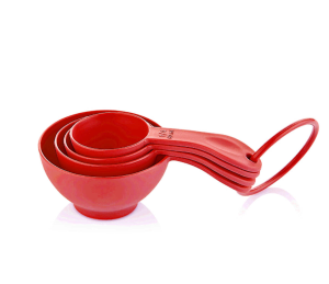 Miarki kuchenne 4 szt. Czerwony Lux Plastik