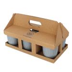 Komplet kubków 6 szt. Daisy Szaro-niebieski Lubiana 350 ml