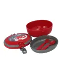 Lunchbox ze sztućcami Joy Czerwony Lux Plastik