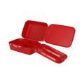 Lunch box ze sztućcami Neo Czerwony Lux Plastik