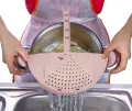 Cedzak nakładka na garnek Różowy Lux Plastik