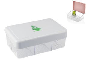 Pojemnik na herbatę Biały Lux Plastik