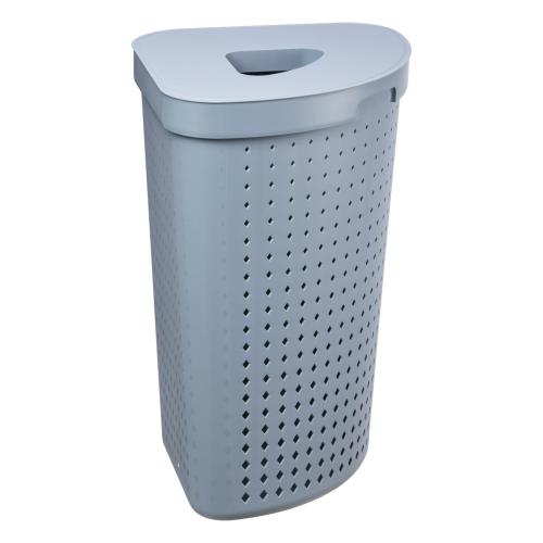 Kosz na bieliznę narożny Niebieski Plast Team 45 l