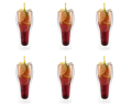 Komplet 6 szklanek termicznych do piwa 300 ml
