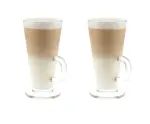 Komplet 2 kubków  szklanych do latte 280 ml