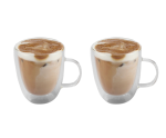 Zestaw 2 Kubków Do Kawy Latte Termiczne Podwójna Ścianka Szklanki 475 ml