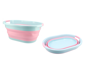 Kosz składany silikonowy 55 cm Różowy Easyform