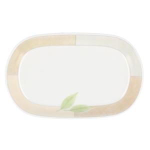 LUBIANA RITA Półmisek Owalny Na Przekąski 14 cm DESIGN ZIELONY LIŚĆ
