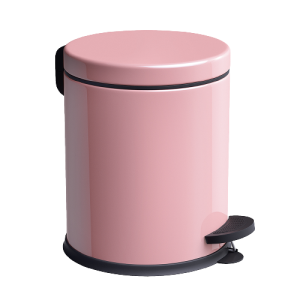 Kosz okrągły z pedałem Różowy Easyform 3 l