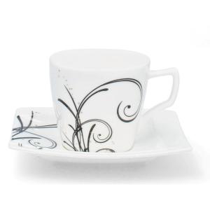 Filiżanka ze spodkiem Biały Marco Polo 180 ml/14 cm