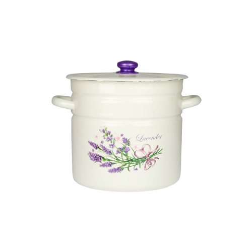 Garnek emaliowany Lawenda Emalia-Rybnik 26 cm/12 l
