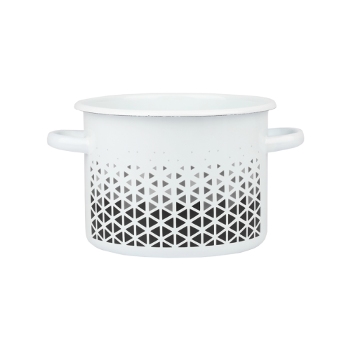 Garnek emaliowany Geometria Emalia-Rybnik 20 cm/4.5 l