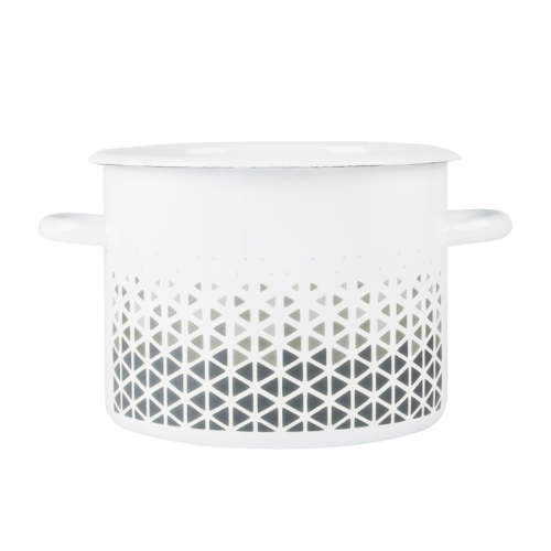 Garnek emaliowany Geometria Emalia-Rybnik 22 cm/5.5 l